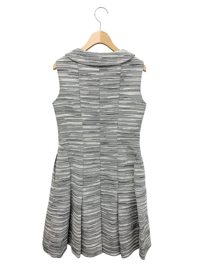 ルネ 6616150 ワンピース 36 グレー ツイードボーダー フロントジップ IT8L42HNW9MS 【SALE】