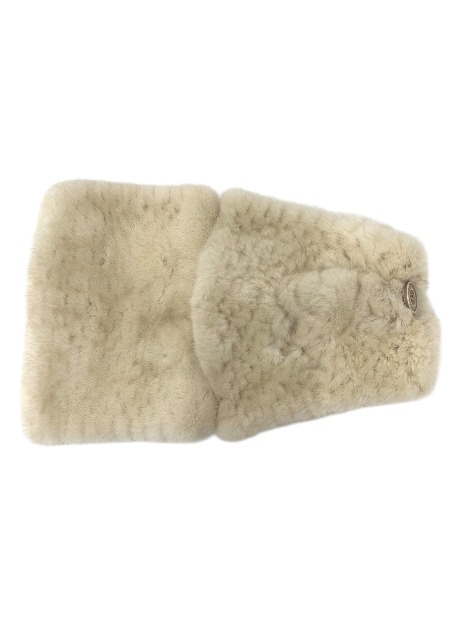 【美品】FOXEY ミンク ファー マフラー daisy lin カシミヤ デイジーリンforフォクシー マフラー アイボリー ティペット