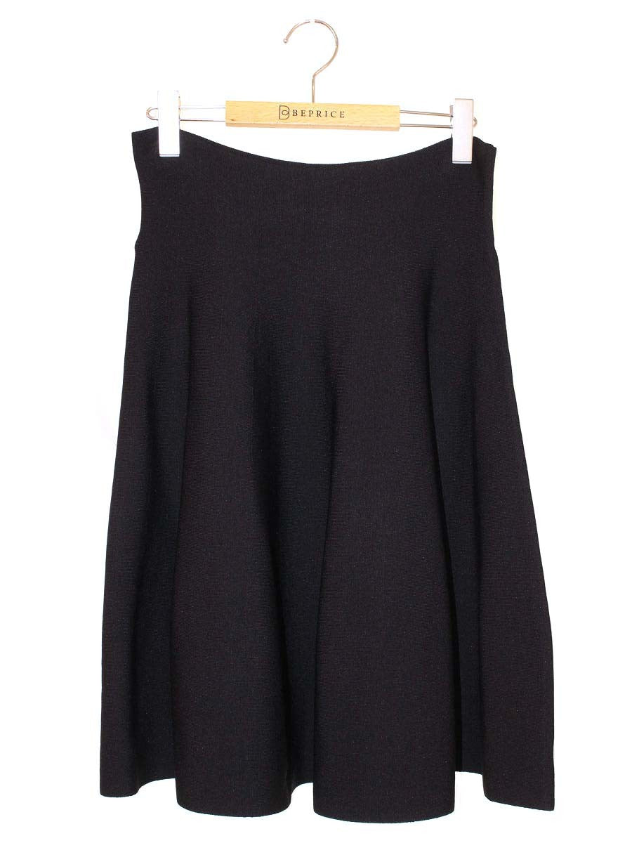 エムズグレイシー Knit Skirt 818531 スカート 40 ブラック ITDEJHH2I7ES