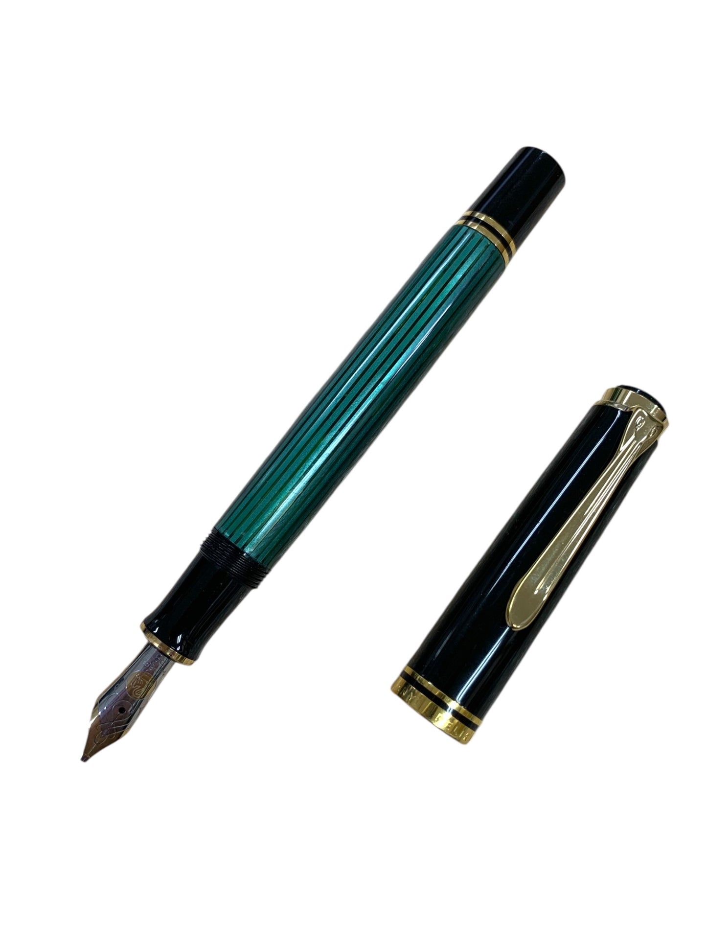 ペリカン 万年筆 スーベレーン M600 グリーン ストライプ BB 14C-585 ITQQ9ECD58ZA