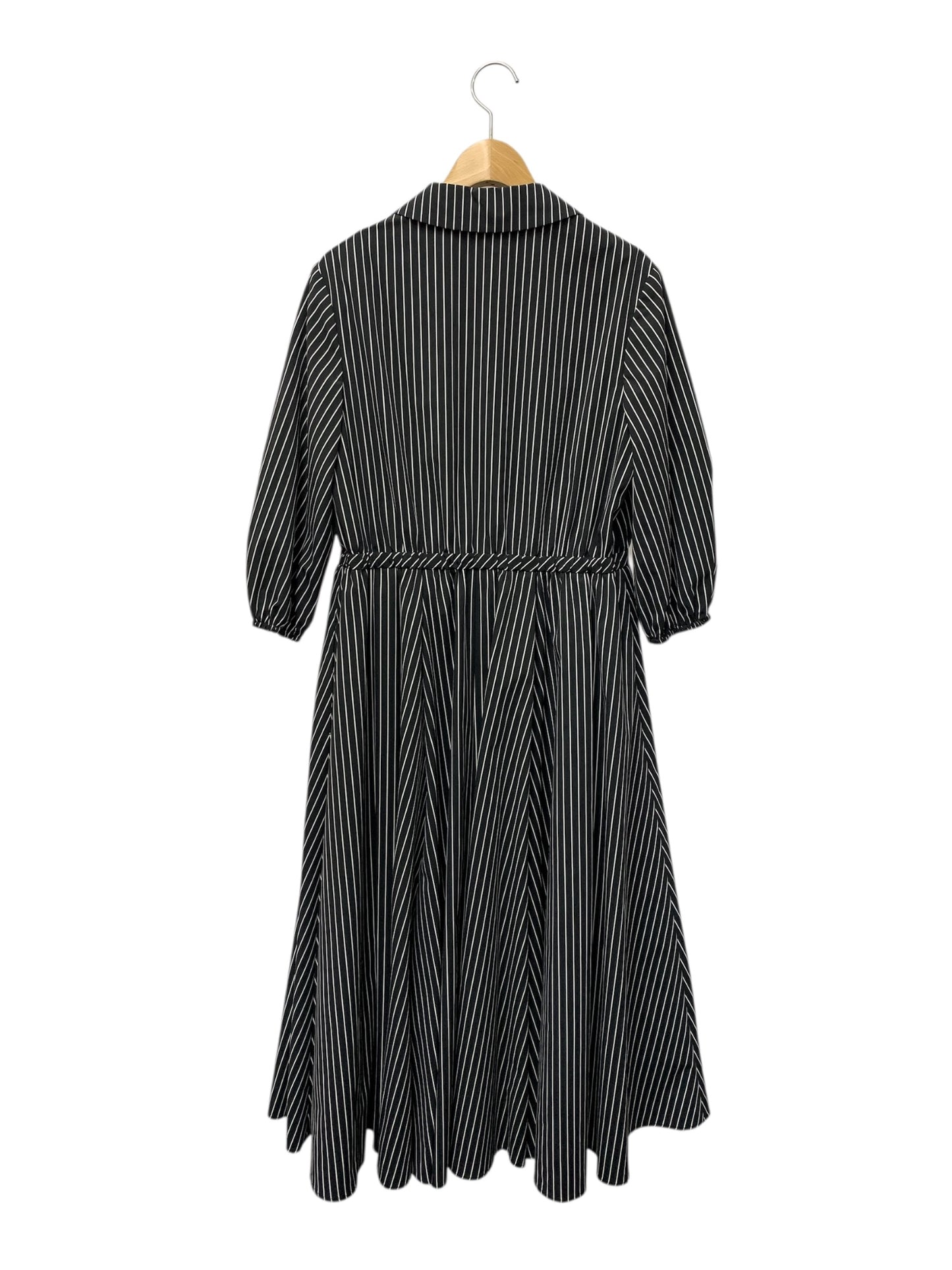 ルネ Striped Dress 6536260 シャツワンピース 38 ブラック ストライプ IT1SH9XQQEZQ