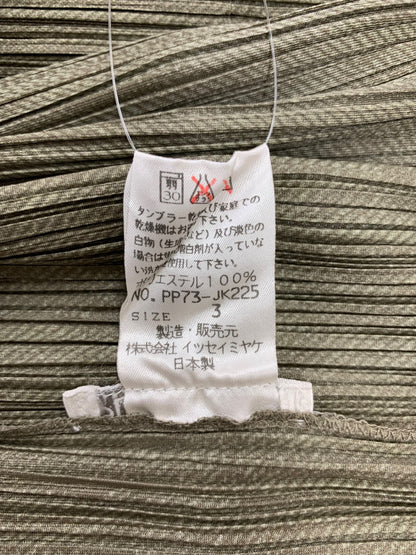 プリーツプリーズイッセイミヤケ PP73-JK225 シャツワンピース 3 カーキグリーン プリーツ ITAK3BCJSDWG 【SALE】