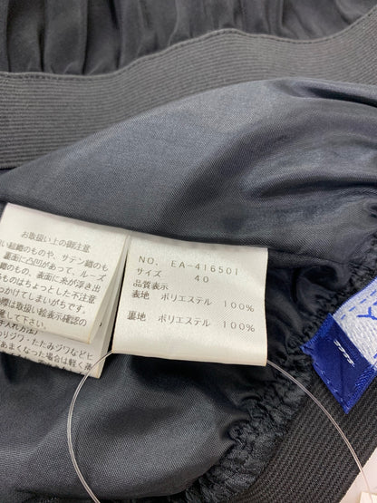 エムズグレイシー 416501 パンツ 40 ブラック プリーツ ワイド ITU86ZW9HE0I