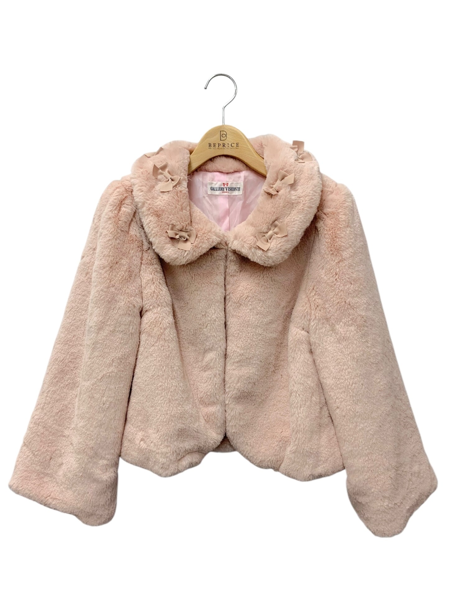 ギャラリービスコンティ 1383380 ファージャケット 2 ピンク ITT224R5BTUX