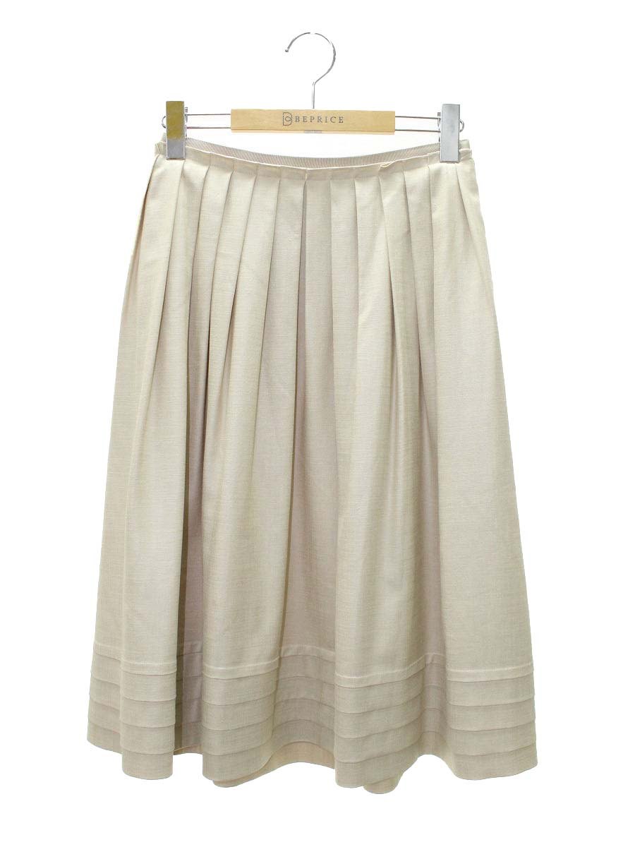 フォクシーニューヨーク リネンベル 39927 スカート 38 ベージュ IT23Q55D3GNQ