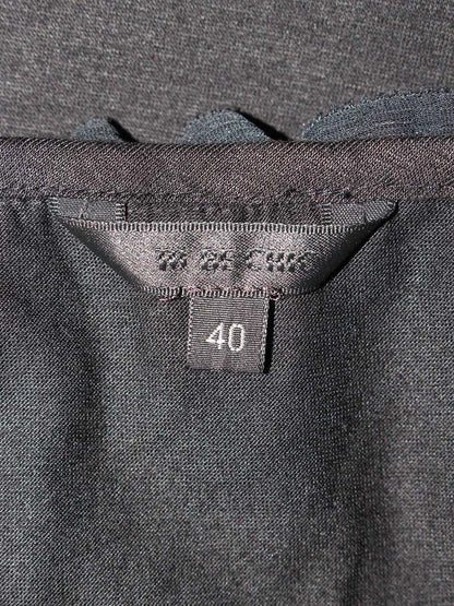 トゥービーシック W5M06-416-09 カットソー 40 ブラック フリル シースルー ITBLPPI1WFMN