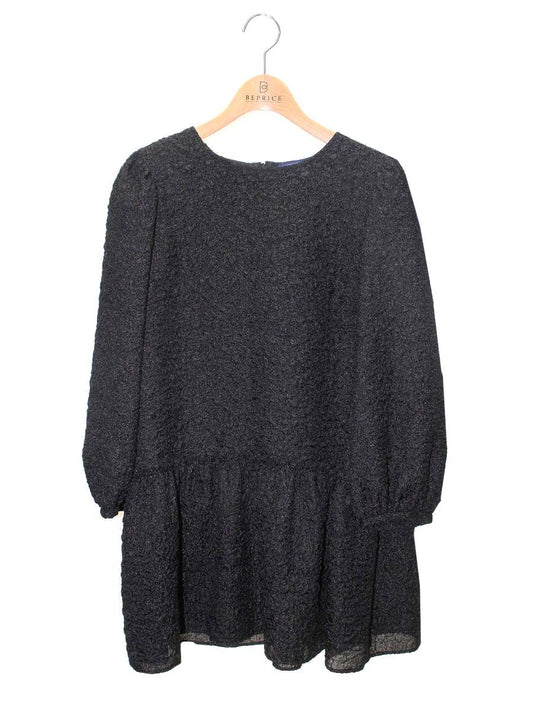 エムズグレイシー 310508 ブラウス 40 ブラック リボン フレア ボリューム袖 ITMXFH1V5Z2Y