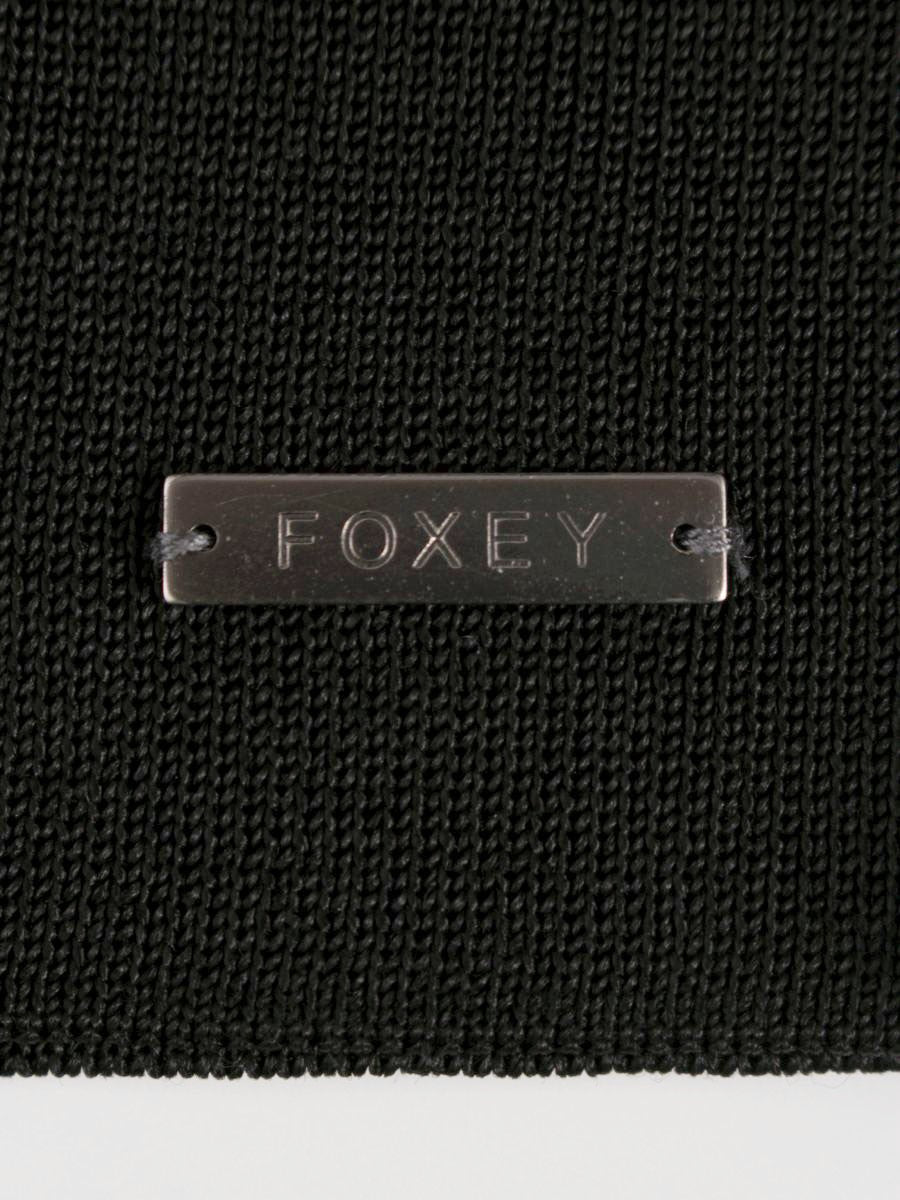 フォクシーブティック 17806 ニットセーター サイズ表記なし ブラック タートルネック 半袖 ロゴプレート ITAGXNN5ZR3C