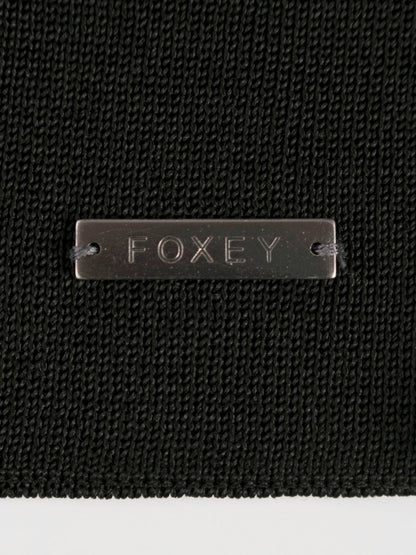 フォクシーブティック 17806 ニットセーター サイズ表記なし ブラック タートルネック 半袖 ロゴプレート ITAGXNN5ZR3C