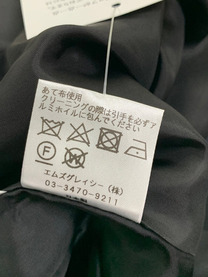 エムズグレイシー 011527 ワンピース 38 ブラック カメリアチャームフロントジップ ITL00WJ01GVM