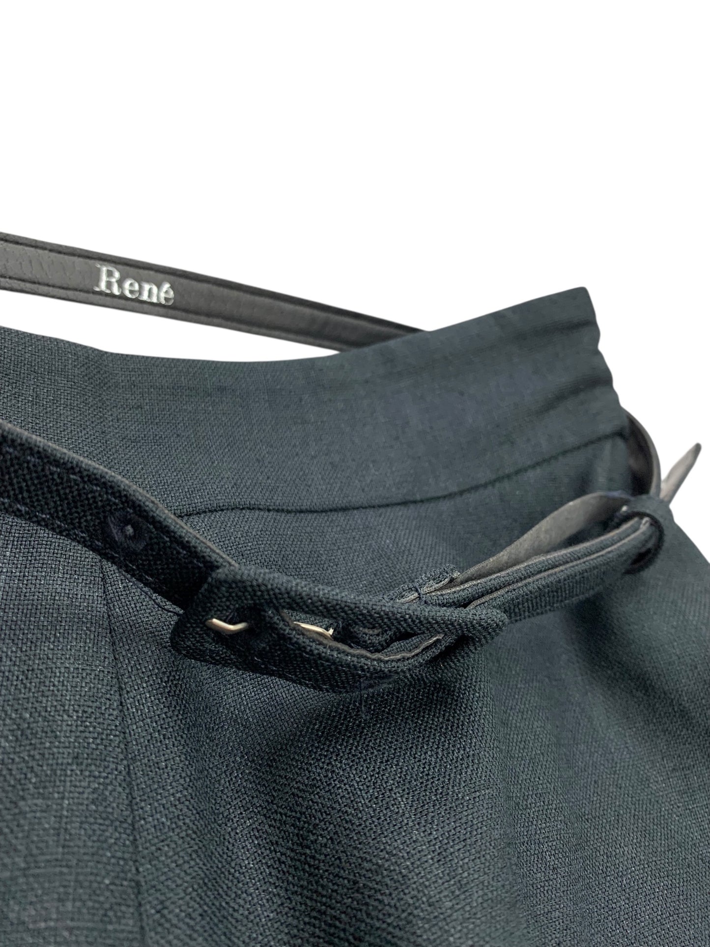 ルネ 6925790 パンツ 34 グリーン ベルト付き IT1LT2MHR15Q