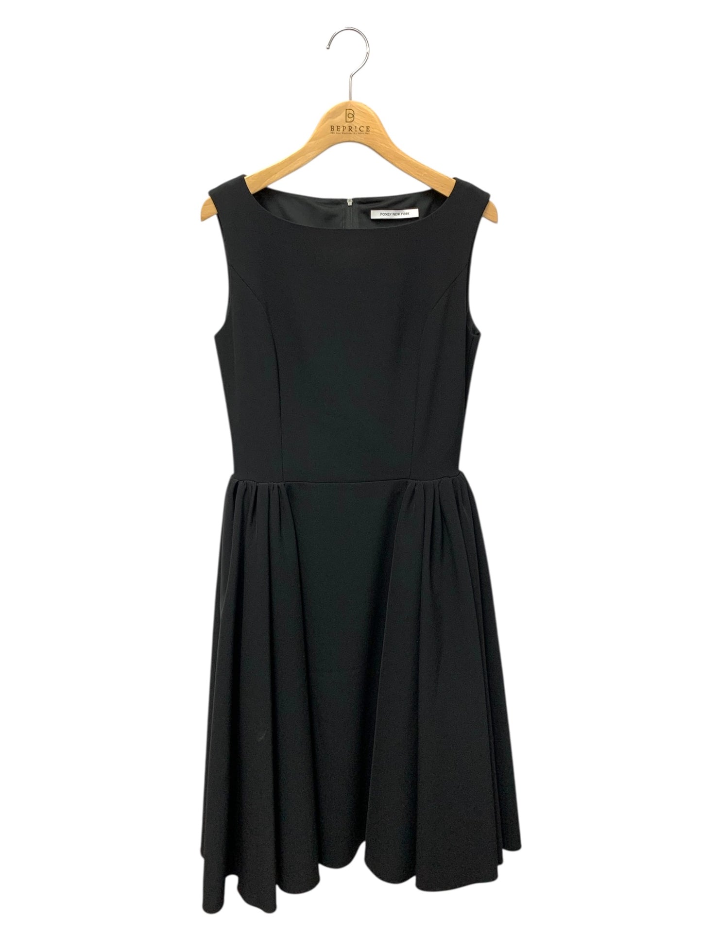 フォクシーニューヨーク Side Gathers Dress 38328 ワンピース 38 ブラック ITVLDYOXXQGW