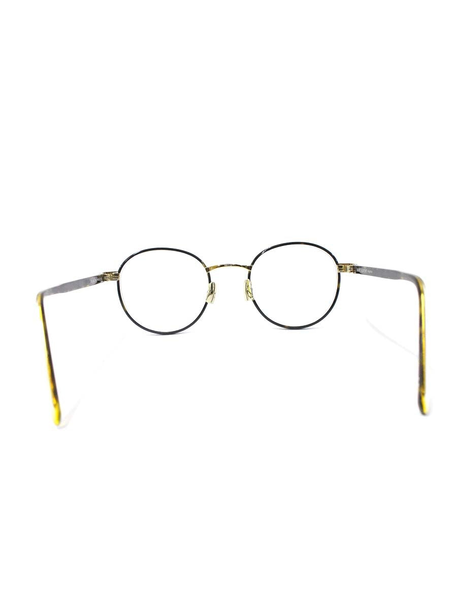 サンローランパリ SL125 003 メガネ ダークハバナ/ゴールド メタルフレーム フルリム ラウンド ITBUTELIQM5U