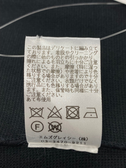 エムズグレイシー 018123 ニット セーター 40 ブラック 袖リボン ハイネック ITNBQ2VIAZPL