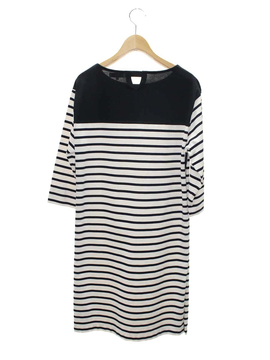 スタジオピッコーネ P059206 ワンピース 40 ブラック/アイボリー ボーダー アルチビオ IT98PK9IRBW0