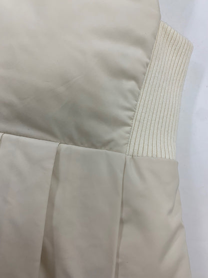 アドーア パディッド 531-4250901 ダウンベスト 38 ホワイト フーディ ジップアップ ITEBFS7MBLO2