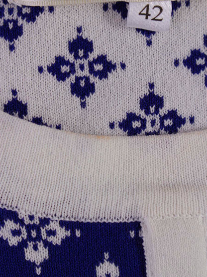 スーパービューティー ワンピース 42 ブルー フェイクパール ノーカラー リボン ITBTB1ATG8U4