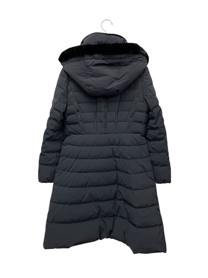 エムズグレイシー 819509 ダウンコート 38 ネイビー レッキスファー ダブルジップ 2way ITDK6VNDLB4P