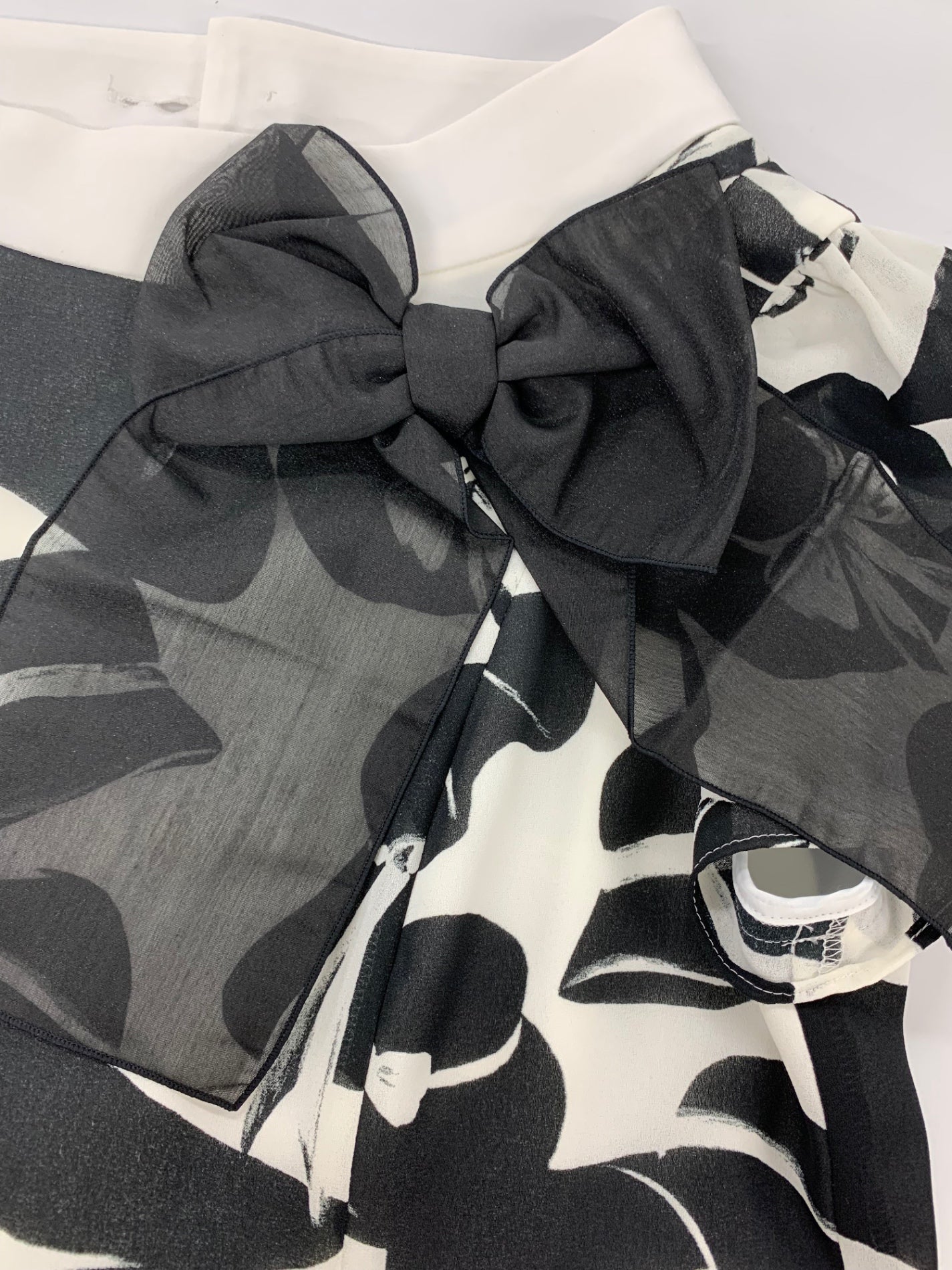 エムズグレイシー 帽子柄シフォン 411321 ワンピース 38 ホワイト ハットモチーフ ITL59AEL66TW