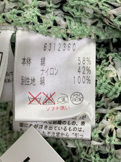 ルネ 6312360 ニットジャケット 36 グリーン ツイード ITCC3CF5KZJE