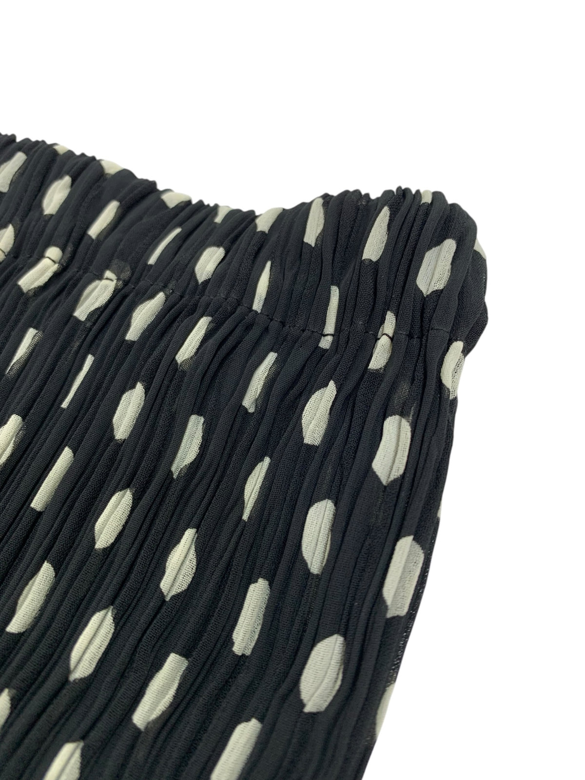 イッセイミヤケ ISSEY MIYAKE IM61-FG929 96SS ドット プリーツ ロングスカート M ブラック ホワイト IT2L8PEPO73O