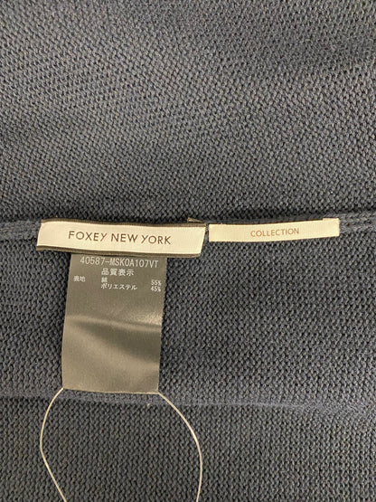 フォクシーニューヨーク collection リラクシングニットパンツ 40587 パンツ 38 ネイビー ニット ワイド IT480TOEMAXC