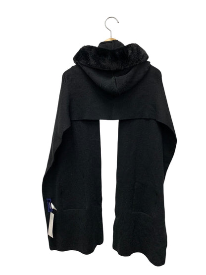 エムズグレイシー 096505 ポンチョ F ブラック フェイクファー付き ニット フーディ IT1W897EEU1W