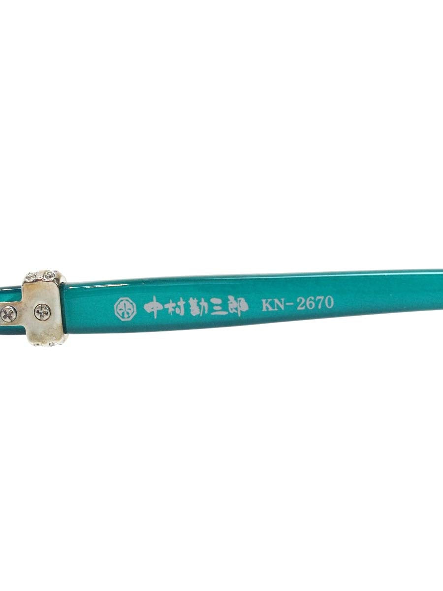 中村勘三郎 KN-2670 メガネ シルバー/グリーン コンビフレーム IT8460RC2PG8
