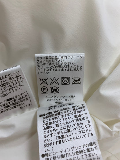 エムズグレイシー ペプラム付きショート 219607 ダウンジャケット 38 ホワイト フリル IT7H050YL9AE