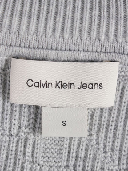 カルバンクラインジーンズ J326590 セーター S グレー ロゴ 総柄 ITOXCRUOL4XE