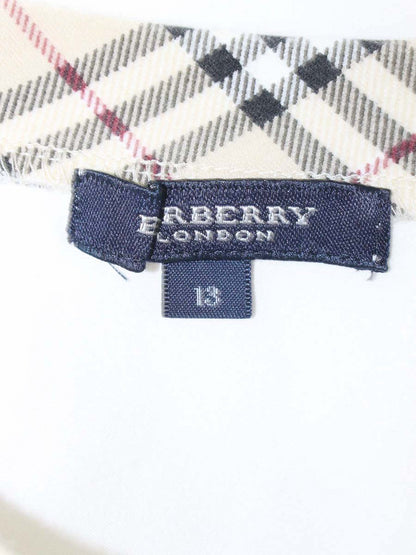 バーバリーロンドン FA156-015-02 Tシャツ 13 ホワイト チェック柄 IT3E9UWCIYPI