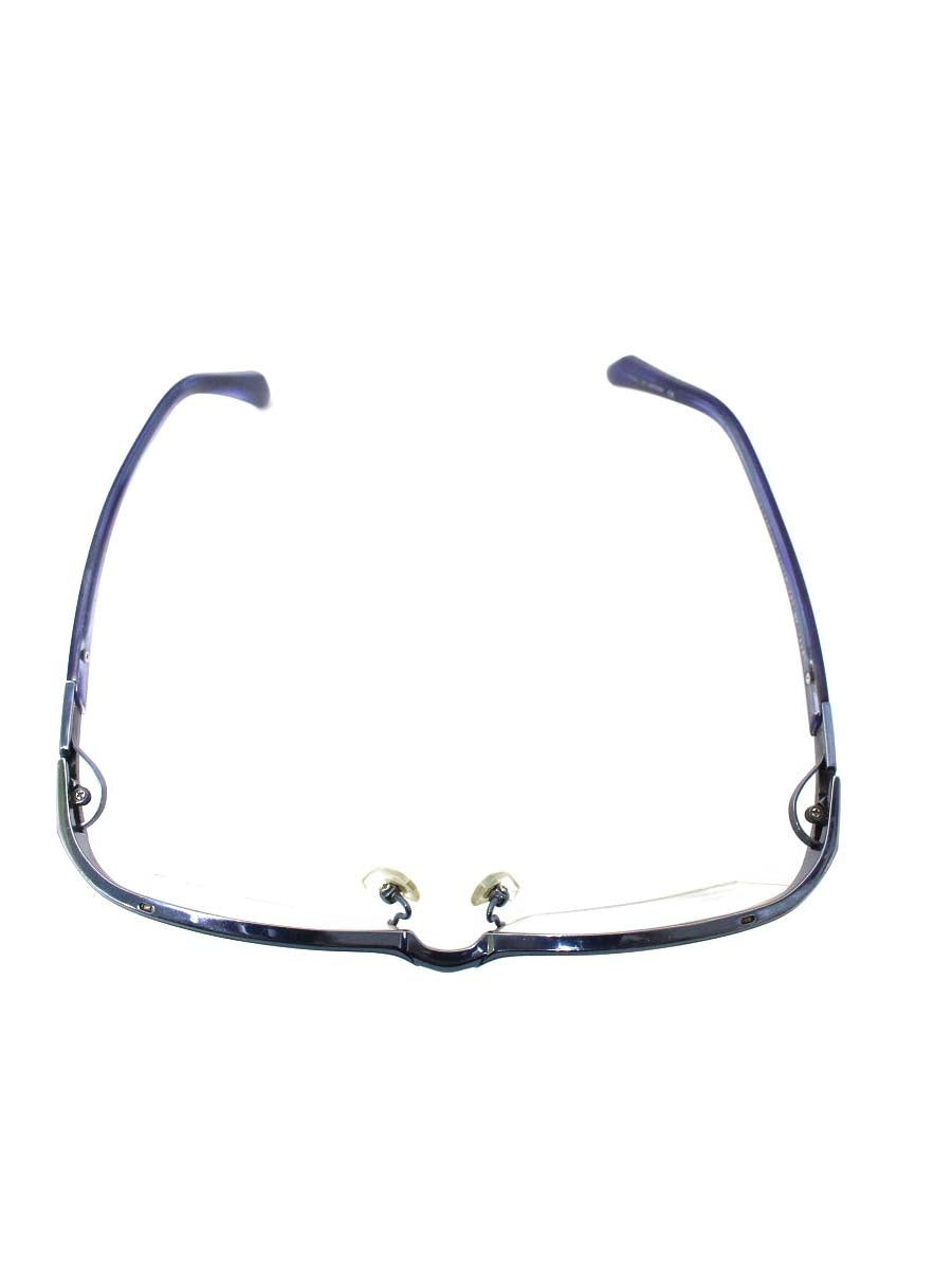 マサキマツシマ MF-1265 メガネ ブルー メタルフレーム ハーフリム（ナイロール）スクエア ITJNFTES9F0I
