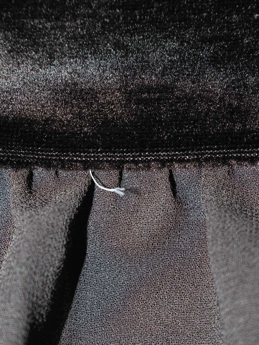 エムズグレイシー 621702 ワンピース 36 ブラック ベロア ティアード フリル ITQYXR0WJPJK