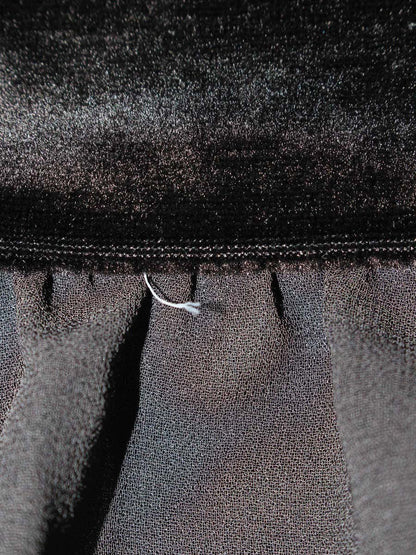 エムズグレイシー 621702 ワンピース 36 ブラック ベロア ティアード フリル ITQYXR0WJPJK