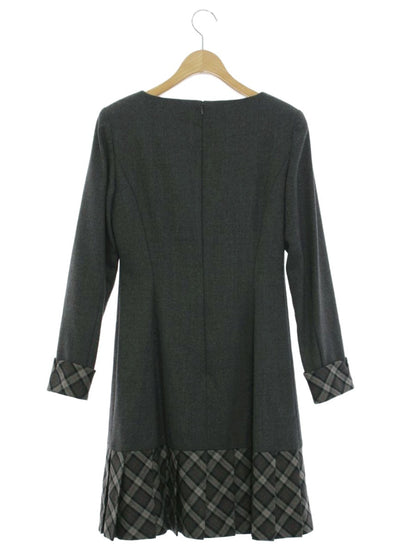 エムズグレイシー 9-C-21620 ワンピース 9 グレー チェック ITF86KP1VRTC