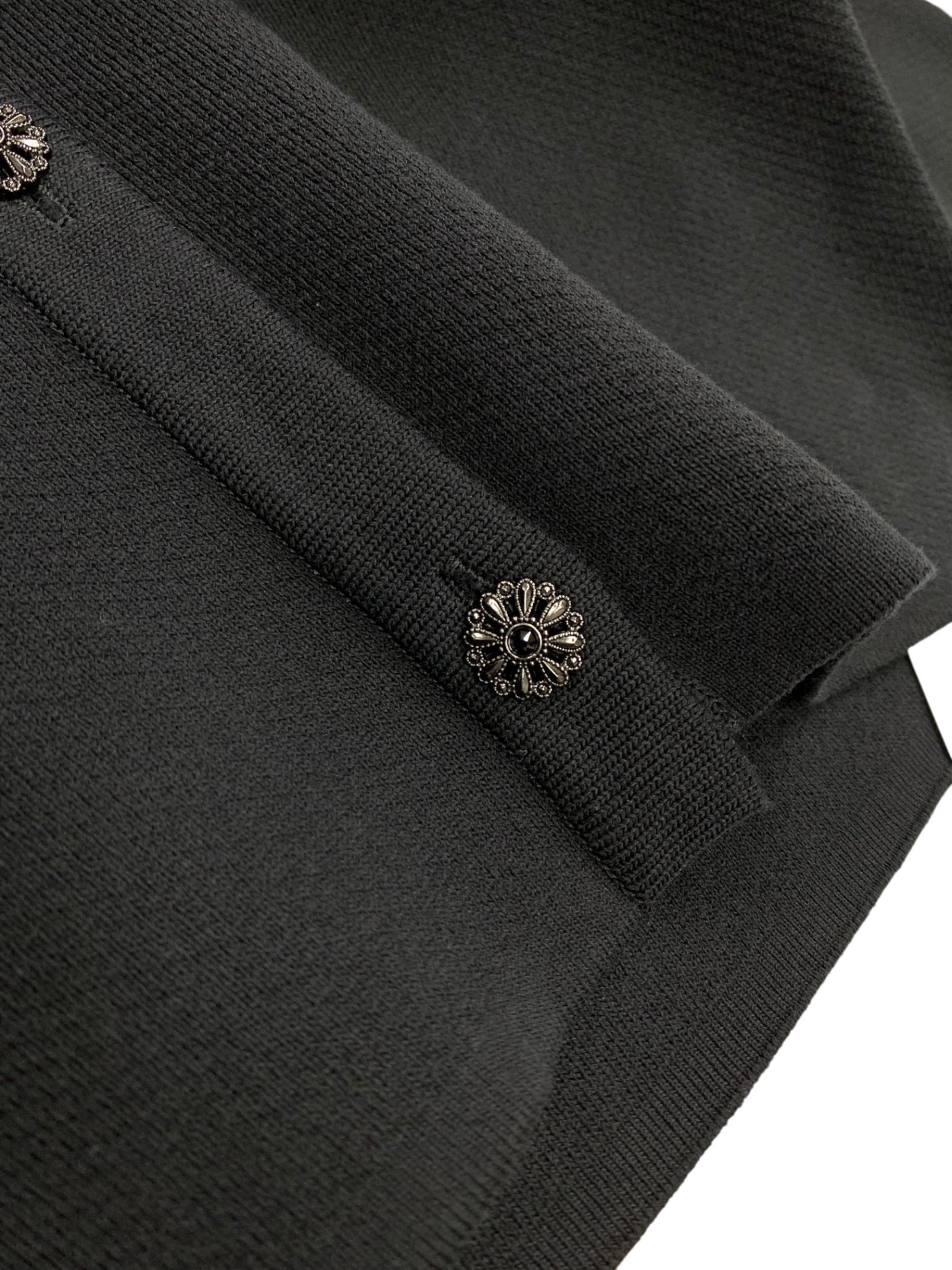 フォクシーブティック Flora knit Cardigan 37063 カーディガン 40 ブラック ウール混 ITSH999BET2B