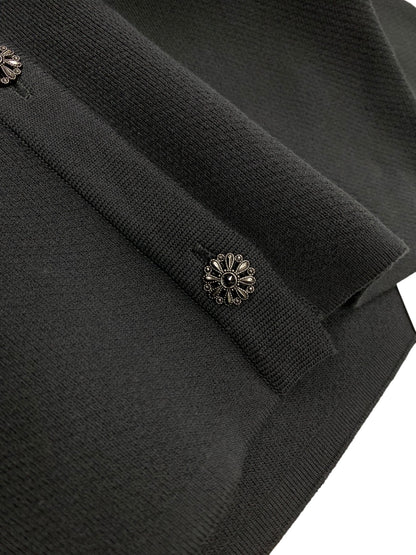 フォクシーブティック Flora knit Cardigan 37063 カーディガン 40 ブラック ウール混 ITSH999BET2B