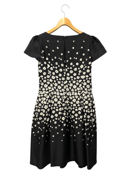 エムズグレイシー 211309 ワンピース 40 ブラック グログラン素材小花柄 IT3G3IZ887HS