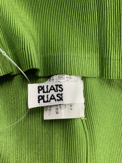 プリーツプリーズイッセイミヤケ PP41-FK304 ノースリーブカットソー 3 グリーン タートルネック ITW6BFXFOOUG 【SALE】