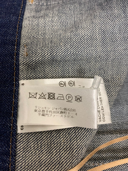 クロエ CHC19WDP0215299L38 デニムパンツ 38 ブルー プリーツポケット ロールアップ IT6DMS6ZPVTW 【SALE】