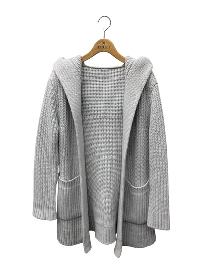 フォクシーブティック Knit Cardigan Charlize 43958 フードカーディガン F ブルー カシミヤ ITY5CD5JZYLC