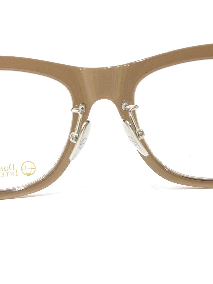 ドメスティックインターナショナル DI-1004 メガネ ブラウン セルフレーム フルリム ウェリントンシェイプ IT7JHZTJP9G0