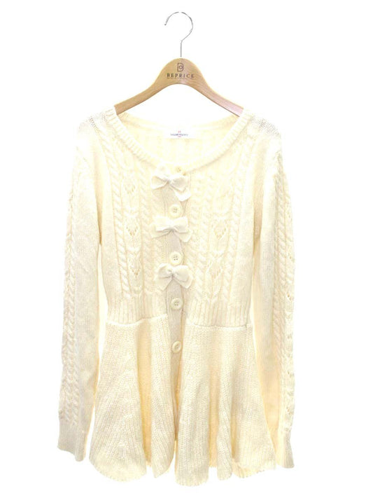 ギャラリービスコンティ 1422164 カーディガン 2 アイボリー リボン ITTHM09YKZVY