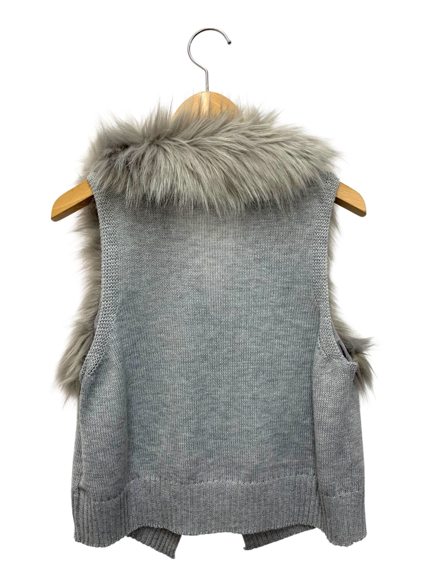 フェンネル 15-11-15430 ベスト 09 グレー ニット フェイクファー ITW3UYZ7CS0J