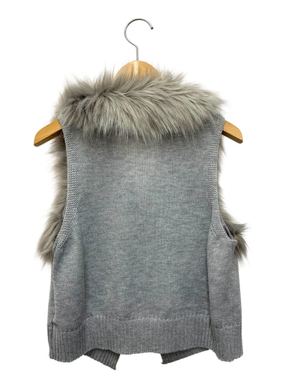 フェンネル 15-11-15430 ベスト 09 グレー ニット フェイクファー ITW3UYZ7CS0J