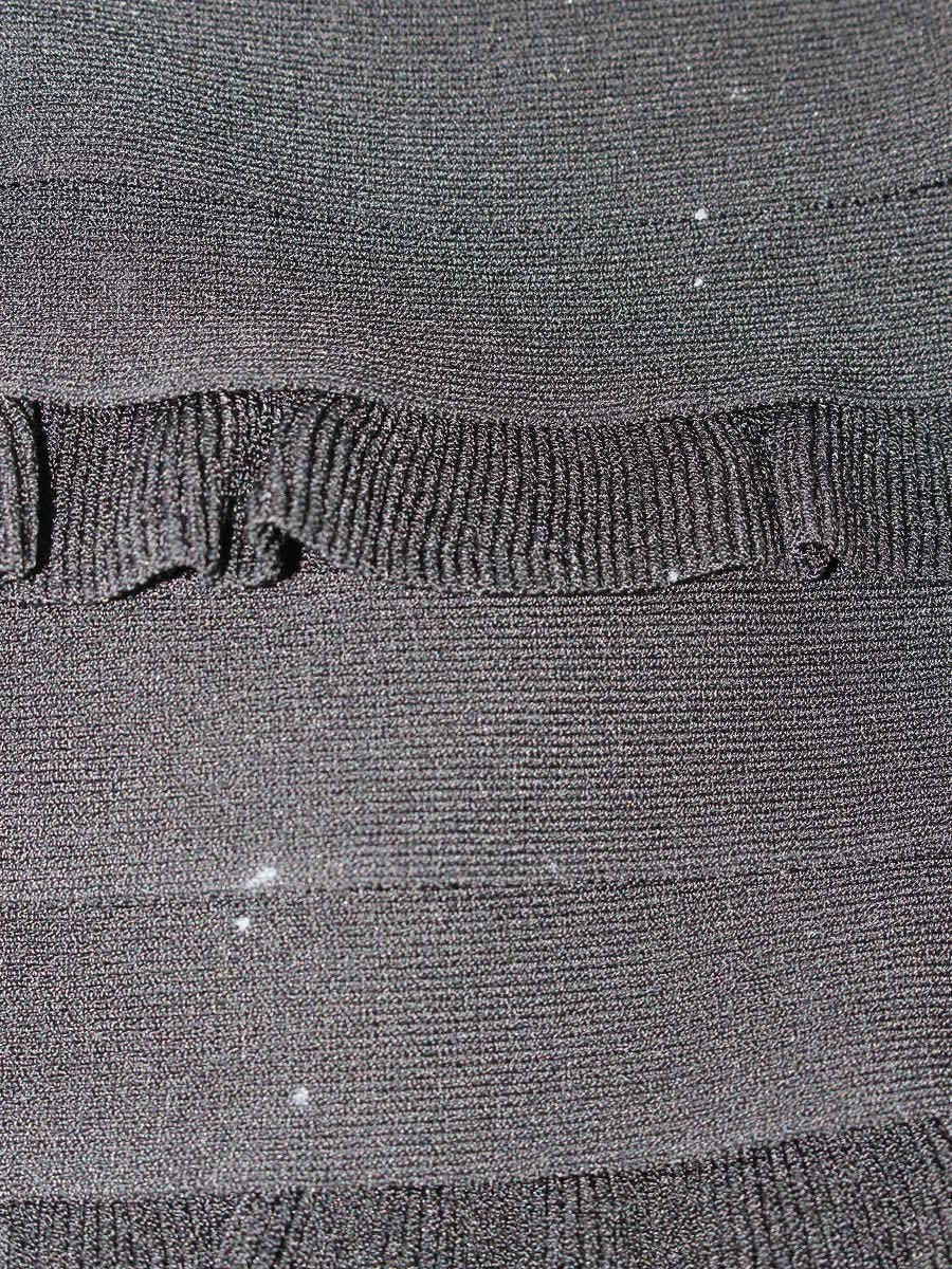 トゥービーシック UAE22-932-09 ニット 2 ブラック フリル IT47DSL5HLVX