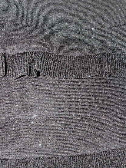 トゥービーシック UAE22-932-09 ニット 2 ブラック フリル IT47DSL5HLVX