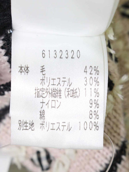 ルネ 6132320 ジャケット 36 ピンク ニット ツイード IT0OGTT0QLRC