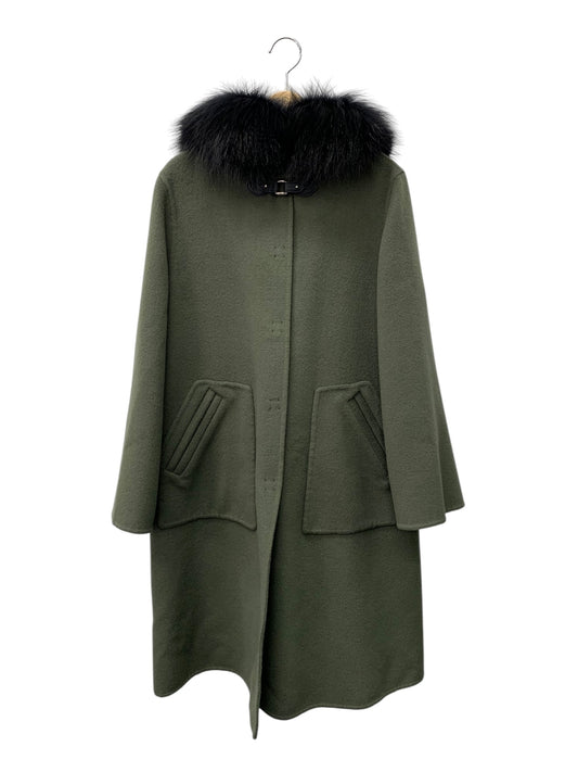 フォクシーブティック Coat Ezra 43707 コート グリーン フォックス カシミヤ ITSJIWM4RM2O