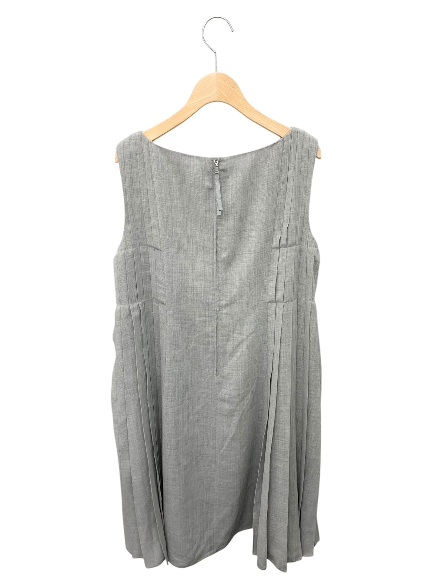 フォクシーブティック Side Pleat Dress 44690 ワンピース 42 グレー IT80QNMADUBG